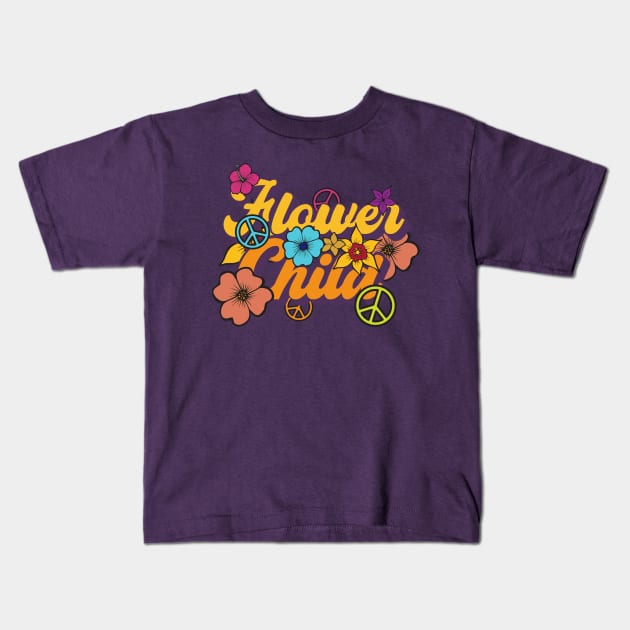 Flower child Kids T-Shirt by Nici Design